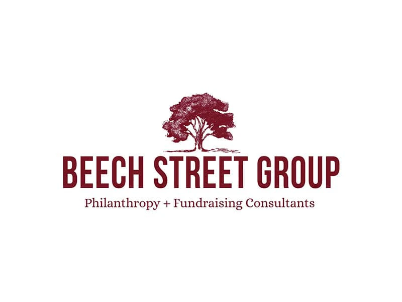 Beech Street Group logo featuring a stylized tree, representing philanthropy and fundraising consulting for child welfare and advocacy organizations.