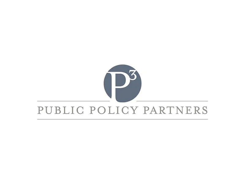Logo of Public Policy Partners, featuring stylized "P³" and text, symbolizing collaboration in child protection advocacy.
