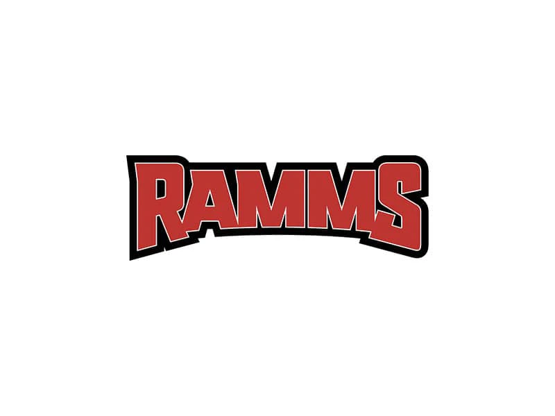 RAMMS logo, bold red lettering on a white background, representing the Center for the Rights of Abused Children and its advocacy for child safety and protection.